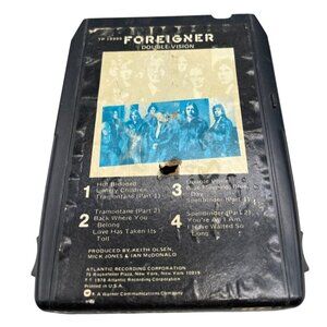 8 - Track Stereo Tape Cartridge Foreigner Double Vision copyright 1978 READ